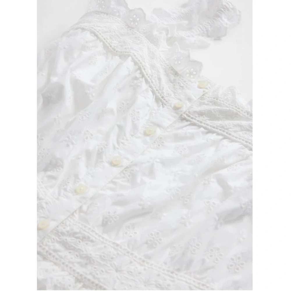 NWT Gap × DÔEN White Eyelet Midi Dress - Medium - Picture 8 of 8